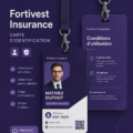 Carte d'identité Fortivest présentée sur un fonds neutre.