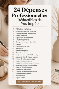 Dépenses déductibles pour entrepreneurs avec un calculateur d'impôts