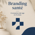 Logo design dans le secteur de la santé avec une icône médicale.