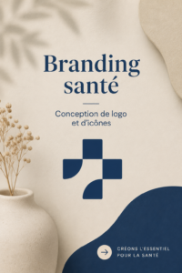 Logo design dans le secteur de la santé avec une icône médicale.