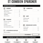 Femme réfléchissant à la création d'un fonds d'urgence avec un carnet de notes et une tasse de café.