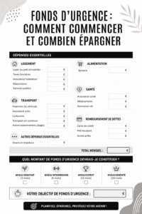 Femme réfléchissant à la création d'un fonds d'urgence avec un carnet de notes et une tasse de café.