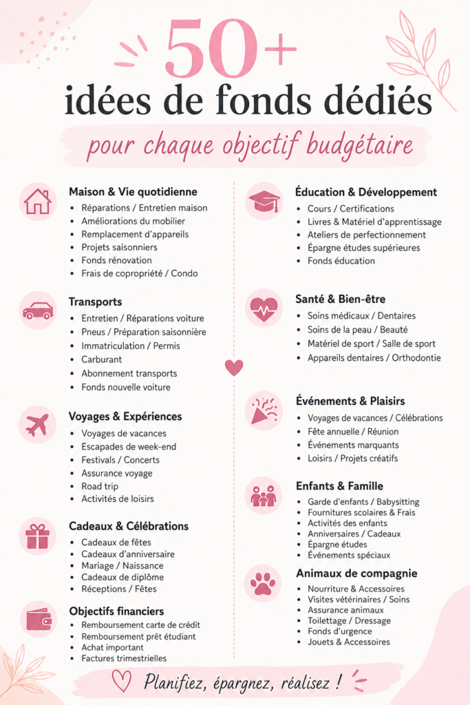 Une femme souriante planifiant son budget avec des fonds de réserve sur une table