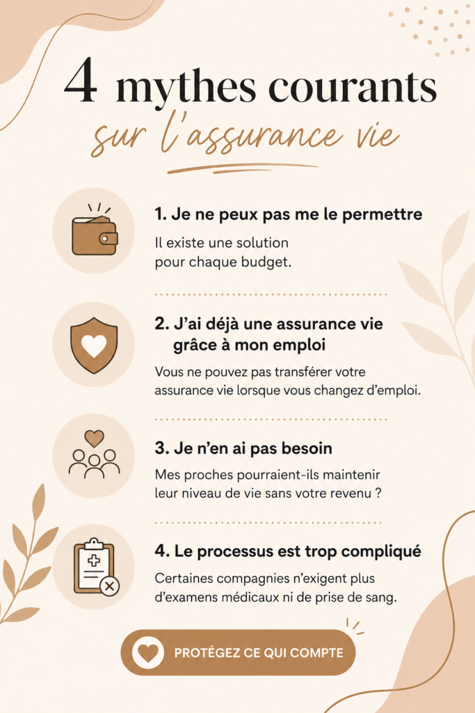 Une femme souriante lisant un article sur l'assurance vie