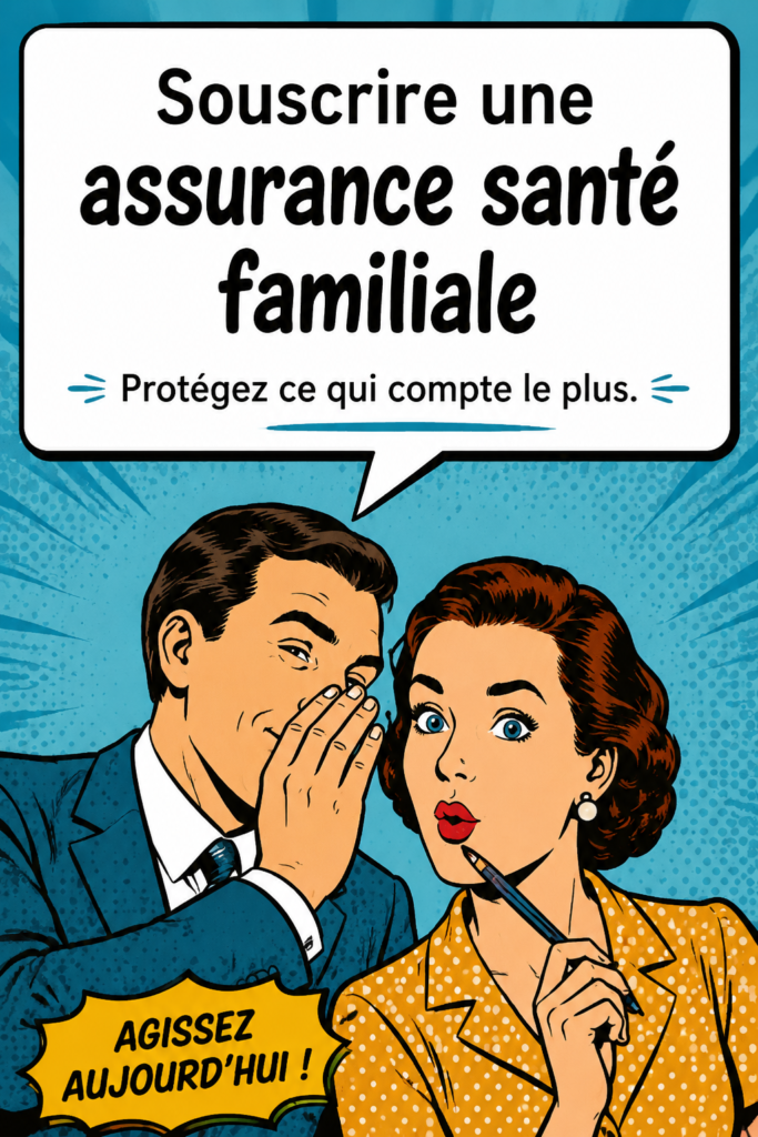 Famille réunie autour d'une table, discutant de l'assurance santé