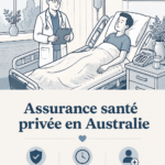 Femme souriante consultant un guide sur l'assurance santé privée en Australie