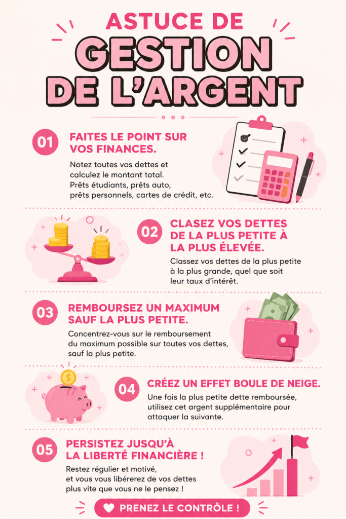 Femme souriante utilisant une appli de gestion de budget sur son téléphone.