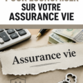 Femme souriante consultant des documents sur son assurance vie.