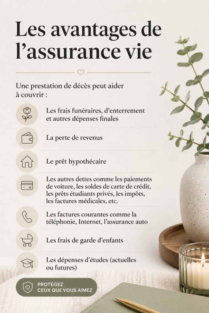 Une femme souriante examinant des documents d'assurance vie, symbolisant la planification financière et la sécurité familiale.