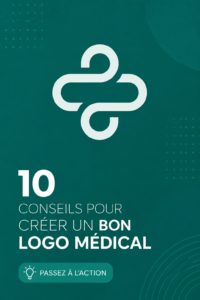 Une conception de logo médical moderne avec des couleurs apaisantes et une typographie claire.