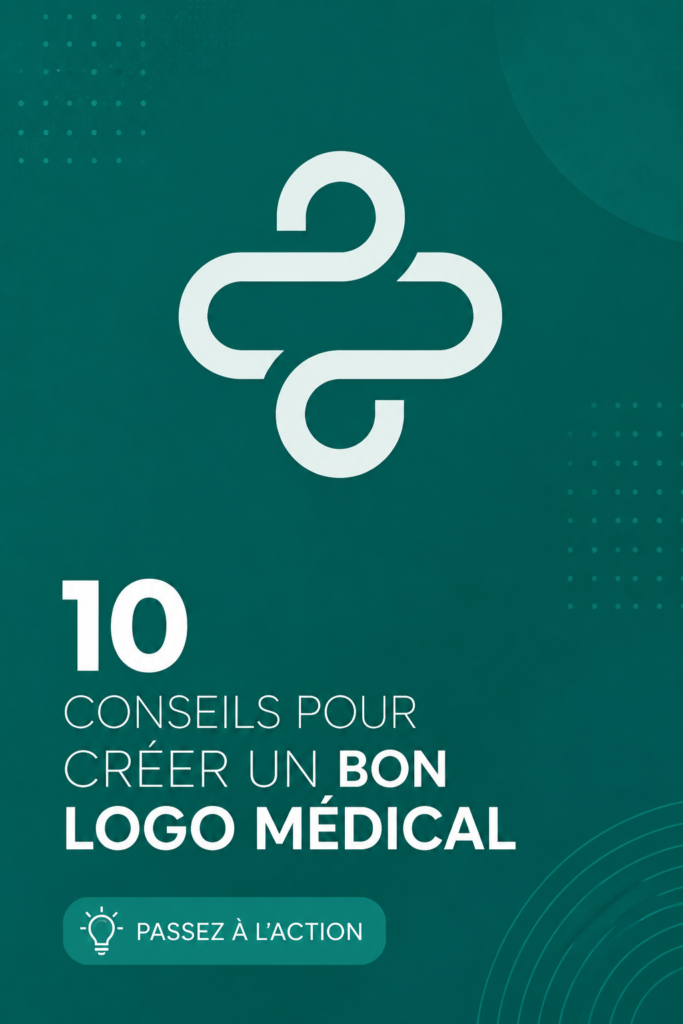 Une conception de logo médical moderne avec des couleurs apaisantes et une typographie claire.