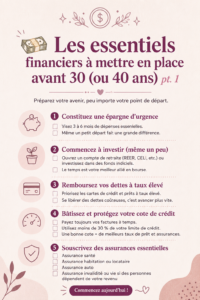 Une femme souriante examinant ses finances avec des documents et un ordinateur