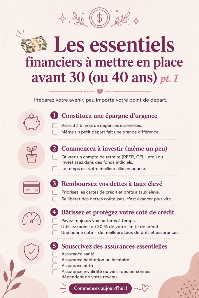 Une femme souriante examinant ses finances avec des documents et un ordinateur