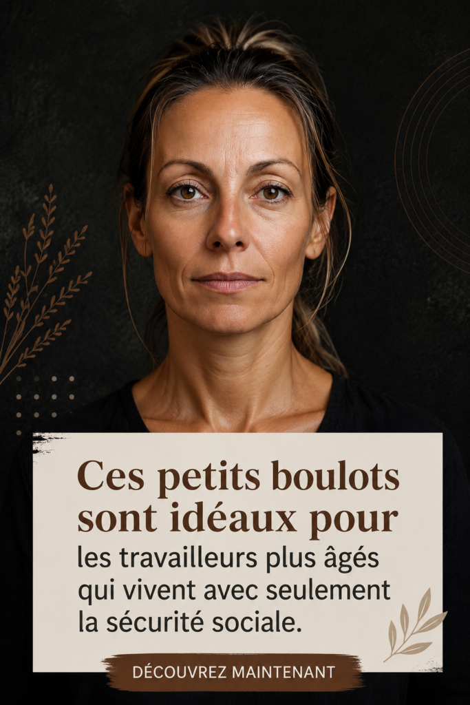 Une femme senior souriante au travail sur un ordinateur, discutant de ses idées de side hustle.