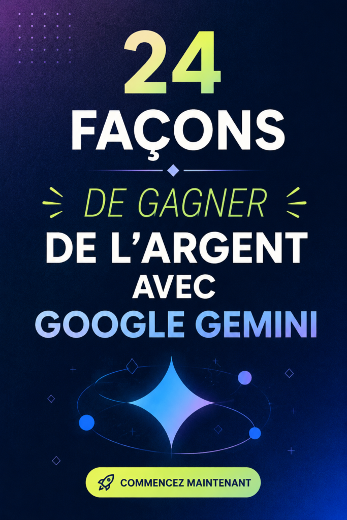 Femme utilisant Google Gemini pour gagner de l'argent