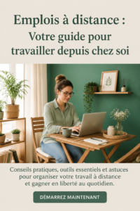 Femme travaillant de chez elle dans un environnement cozy et productif