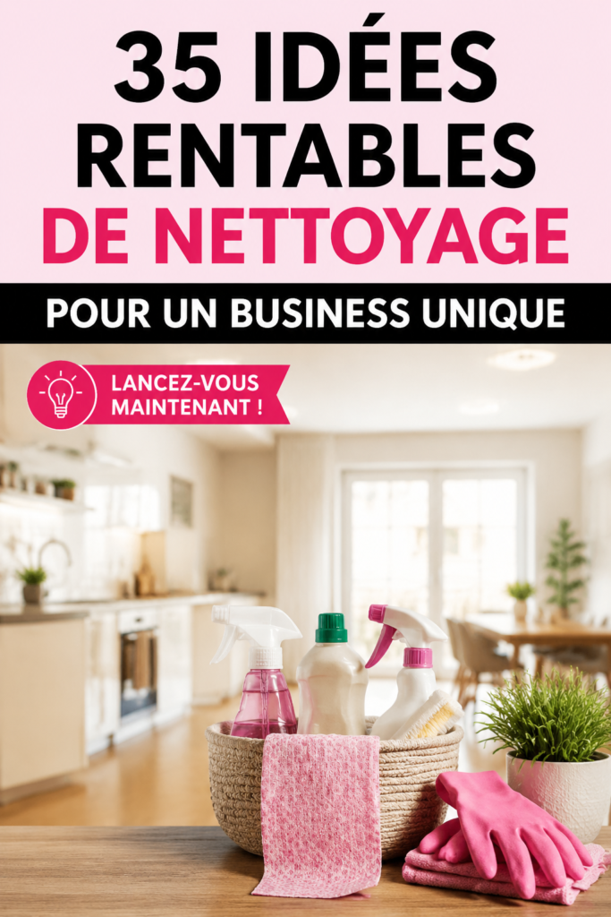 Image d'une femme entrepreneur lançant un business de nettoyage unique