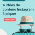 Un collage inspirant d'images de voyage et de destinations sur Instagram pour une agence de voyage