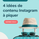 Un collage inspirant d'images de voyage et de destinations sur Instagram pour une agence de voyage