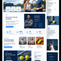 Élèves s'entraînant à l'école de tennis sous la supervision d'un coach.