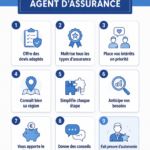 Agent d'assurance souriant offrant des conseils à un client