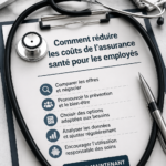 Une réunion d'équipe sur les économies d'assurance santé en entreprise