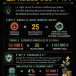 Une femme souriante consultait un graphique de finances personnelles lié à la règle des 4%.