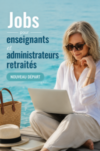 Un enseignant à la retraite souriant consultant des possibilités d'emploi.