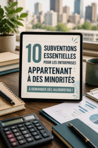 Femme d'affaires consultant des documents sur une subvention