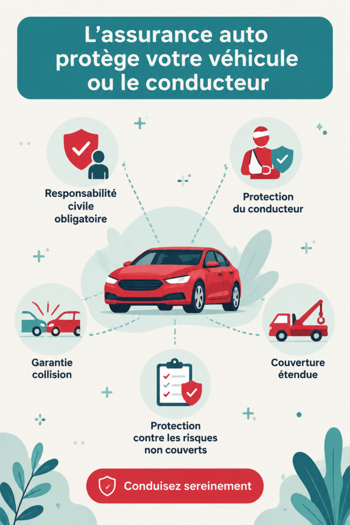Femme souriante regardant un contract d'assurance automobile à son bureau.