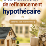 Une femme souriante utilise un calculateur en ligne pour son refinancement hypothécaire.