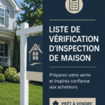 Illustration d'une check-list d'inspection de maison prête à être utilisée