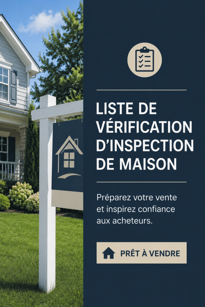 Illustration d'une check-list d'inspection de maison prête à être utilisée