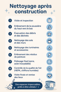 Image de la checklist de nettoyage pour un intérieur post-construction
