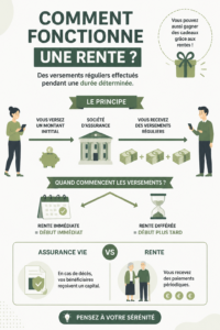 Image illustrant le fonctionnement des rentes financières.