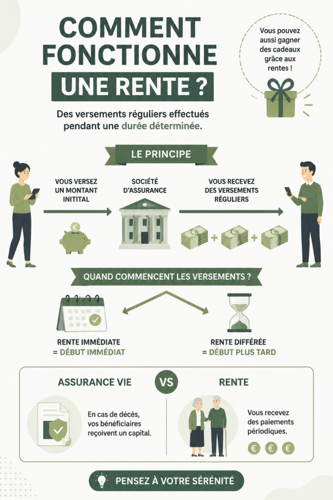 Image illustrant le fonctionnement des rentes financières.