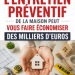 Une femme inspecte la toiture de sa maison pour un entretien préventif.