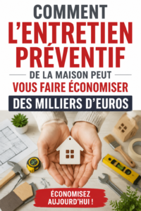 Une femme inspecte la toiture de sa maison pour un entretien préventif.
