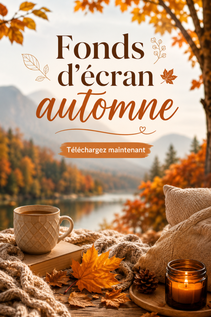Un joli fond d'écran automnal décoré de feuilles d'érable et de couleurs chaudes.