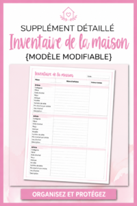 Un inventaire de maison bien organisé sur une table