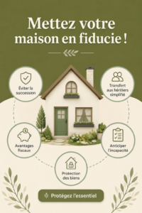 Maison modernisée avec jardin, symbole de protection patrimoniale grâce à la fiducie.