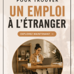 Femme découvrant des sites de recherche d'emploi à l'étranger sur son ordinateur