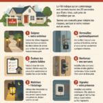 Maison à vendre avec panneaux de sécurité