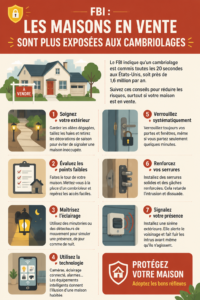 Maison à vendre avec panneaux de sécurité