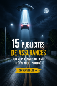 Collection de publicités d'assurance créatives et engageantes inspirant le choix d'assurance.