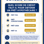 Illustration présentant le concept de score de crédit pour un prêt immobilier.
