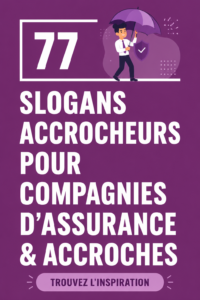 Une image de slogans accrocheurs pour les compagnies d'assurance avec un fond coloré.