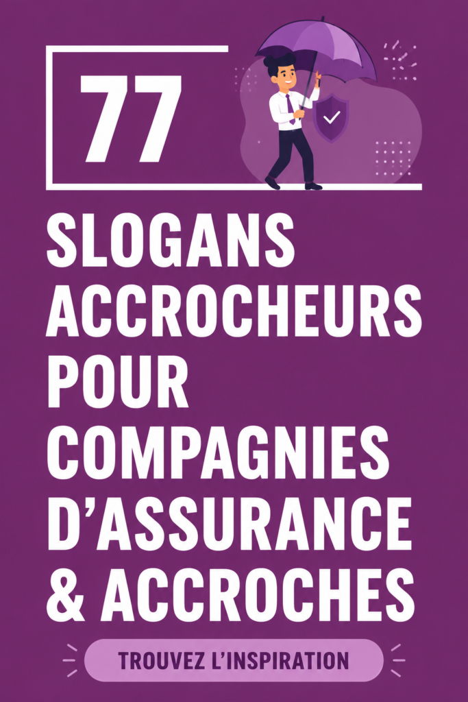 Une image de slogans accrocheurs pour les compagnies d'assurance avec un fond coloré.