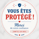 Sticker personnalisé pour remercier un client