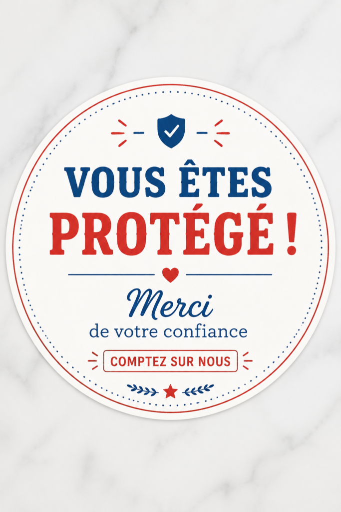 Sticker personnalisé pour remercier un client